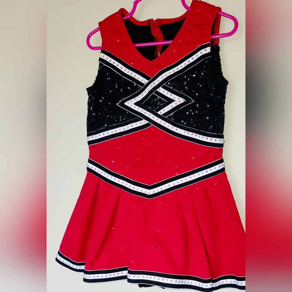 Semi-custom Weissman cheerleader dance costume size CS lots of stones